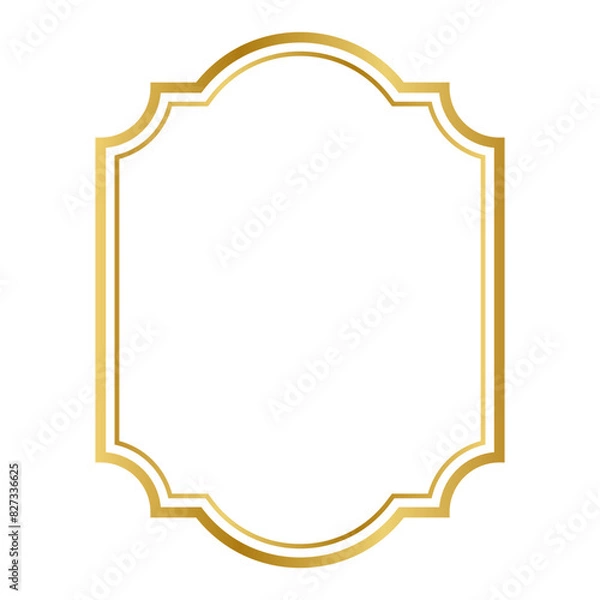 Fototapeta gold frame line.
