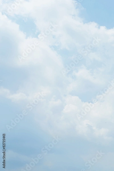 Obraz the cloudy on fine blue sky similar to the Painted