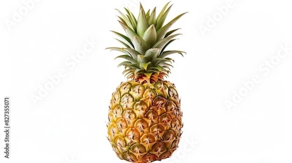 Obraz Photo of a pineapple on a white background