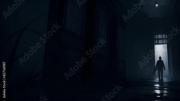 Obraz spotlight on stage with spotlight