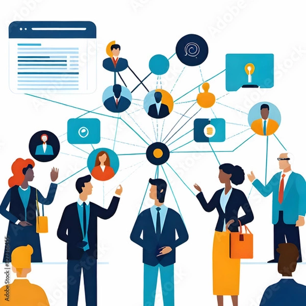 Fototapeta social network concept