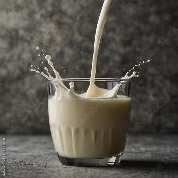 Obraz pouring milk from a glass