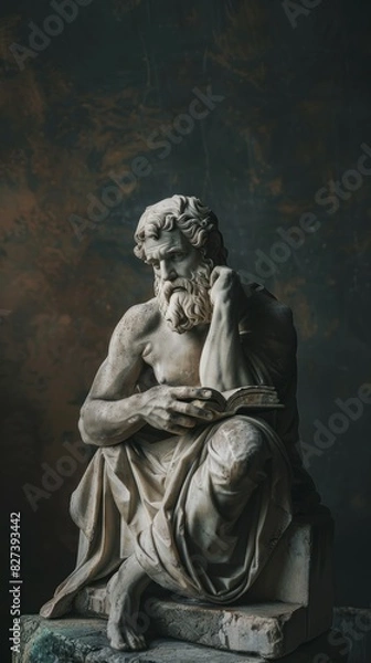 Obraz Philosopher Statue Embodies Stoic Philosophy