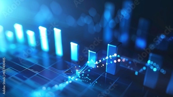 Obraz graphic chart business background