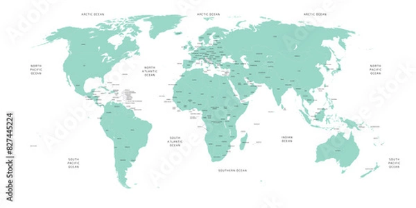 Obraz World vector map