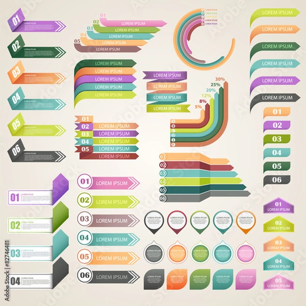 Obraz graphic information elements