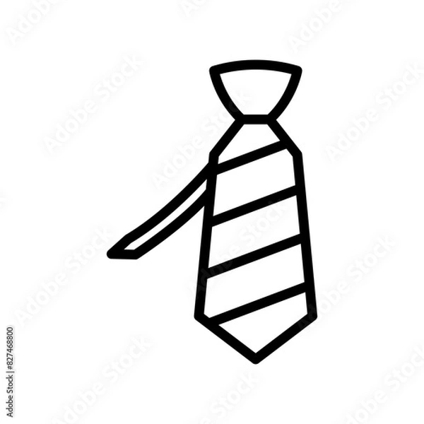 Fototapeta Tie line icon. Tie icon. Tie icon isolated on white background. Transparent background, minimalist symbol. Vector images
