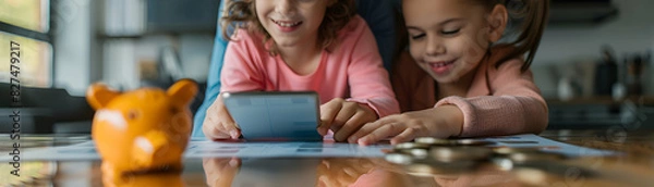 Fototapeta Family Budgeting App: Modern Efficient Financial Management