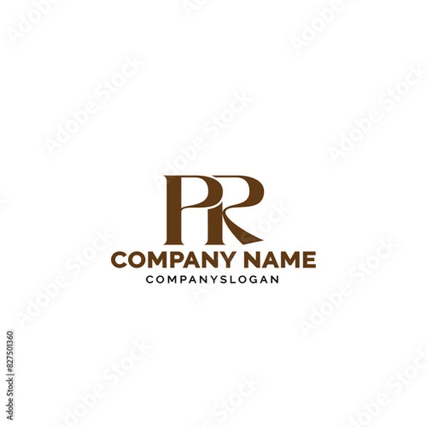 Obraz Letter PR logo design, vector logo design, illustration 