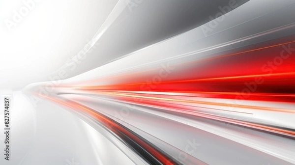 Fototapeta Abstract background of bright dynamic stripes movement with red and gray colors, simple white background. For wallpapers, business cards or templates.