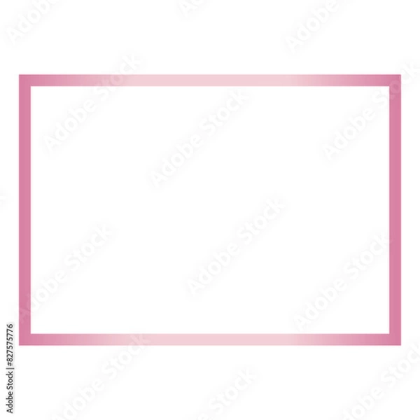 Obraz Pink frame isolated on transparent background