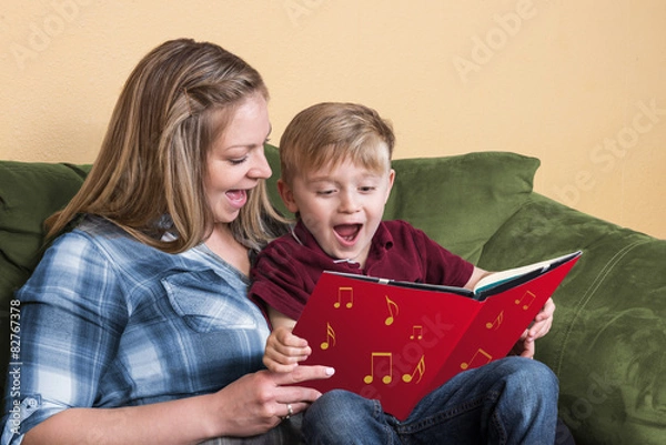 Obraz Singing with a book