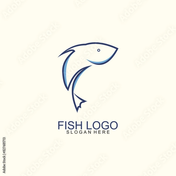Obraz Tuna Fish Logo simple design