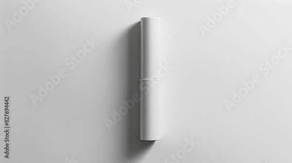Fototapeta A close-up of a pen resting on a blank sheet of paper, inviting new ideas