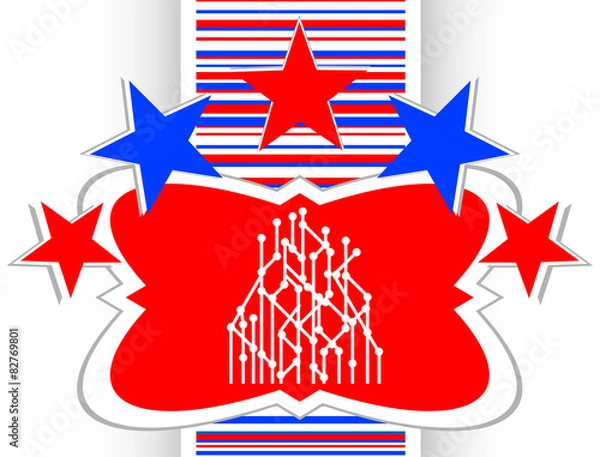 Obraz Modern infographic template. web icon button vector