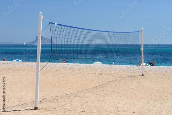 Fototapeta volleyball net on the beach