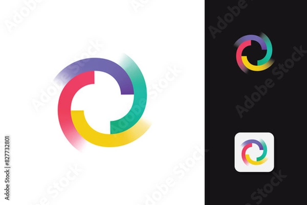 Fototapeta vortex logo design vector template