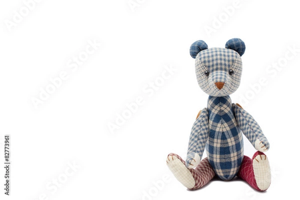 Obraz bear patchwork isolated on white background