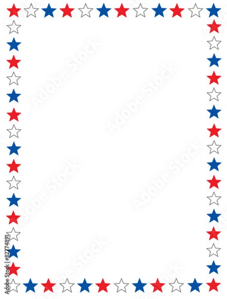 Fototapeta Patriotic border / star frame