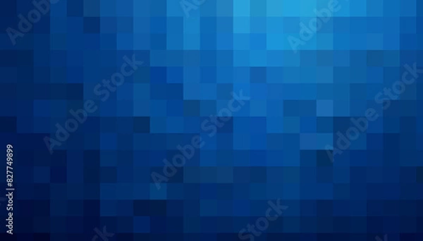 Fototapeta Gradient blue background. Geometric texture of light-dark blue squares. The substrate for branding, calendar, postcard, screensaver, poster, cover. A place for your design or text. Vector illustration