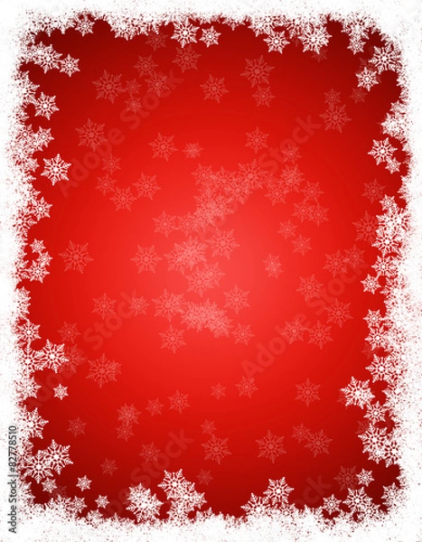 Fototapeta Red snow background