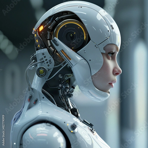 Fototapeta close up of a humanoid