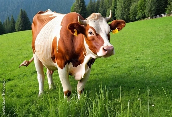 Obraz cow on a meadow