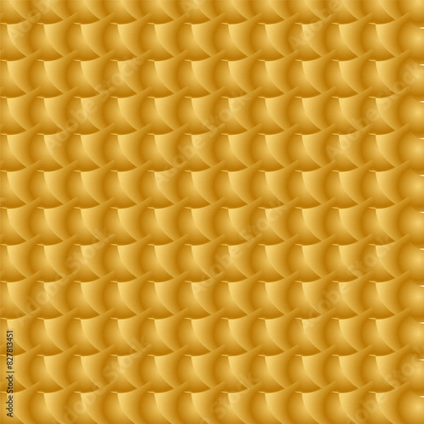 Fototapeta Abstract gold volumetric background. Geometric pattern.