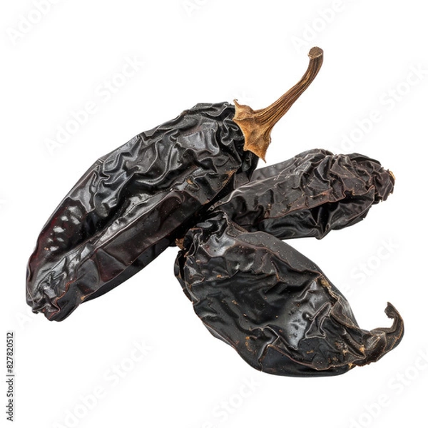 Fototapeta Ancho chili dried ancho or poblano. Isolated on transparent background.