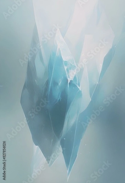 Obraz muted tones, 3.5mm film, minimalist, ice. Generative AI.	
