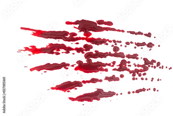 Fototapeta Bloodstain Isolated on A Transparent Background