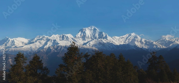 Obraz Panoramic view mount  at Himalayas. Nepal