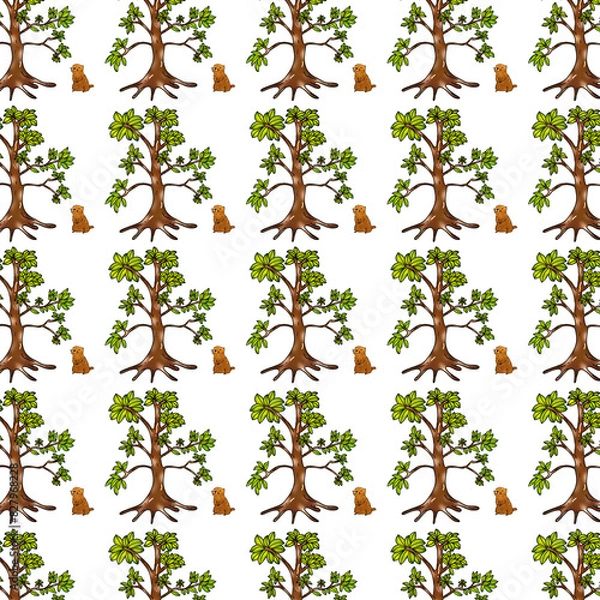 Obraz tree fabric pattern
