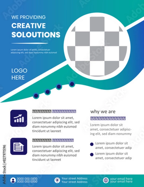 Obraz Flyer , template, modern , design, new, update