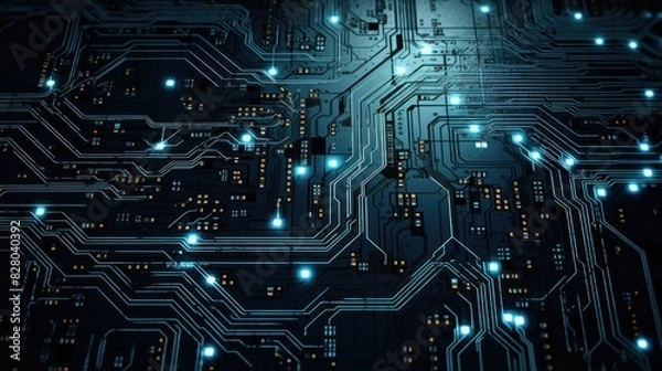 Fototapeta Abstract background with texture lines and shapes for high tech theme.