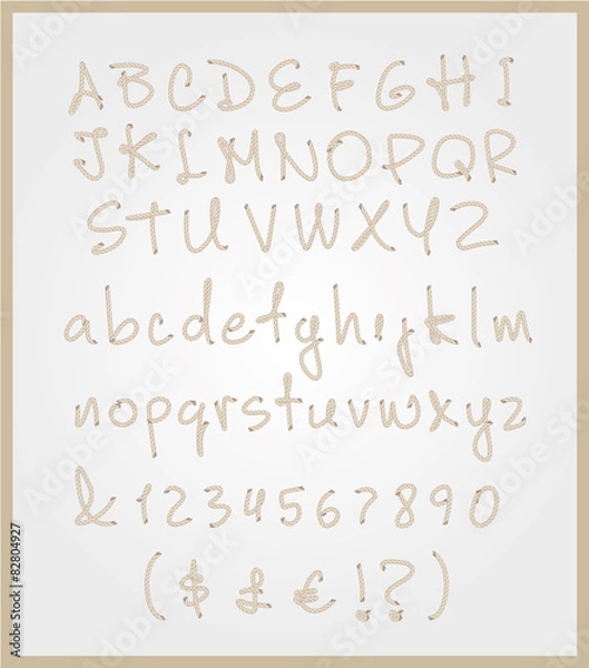 Obraz Litery ze sznurka 