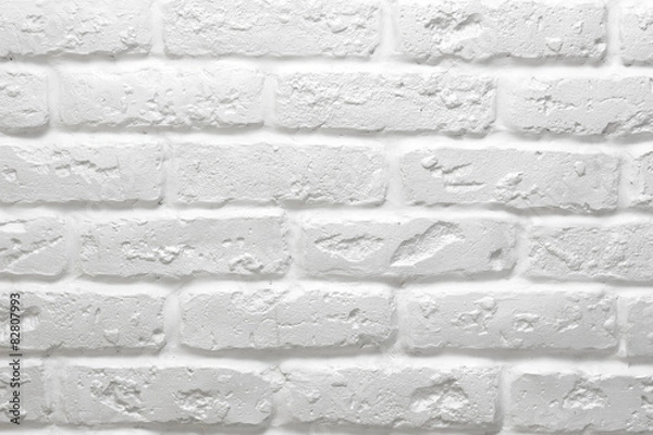 Obraz White brick wall texture or background