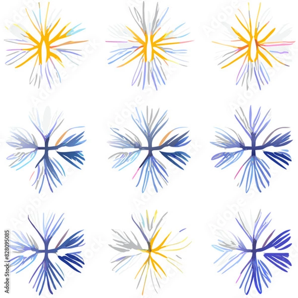 Fototapeta Snowflakes icons. White Snowflake. Snowflakes template. Snow winter. Snowflakes icons. Snowflake vector icon