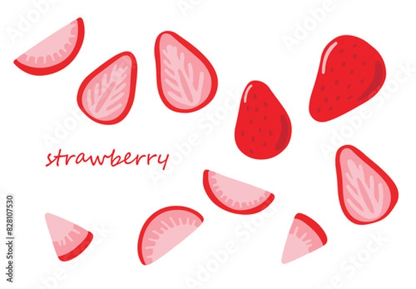 Fototapeta 色々な苺のイラストセット