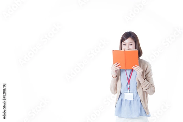 Fototapeta オフィスカジュアルID(白バック)