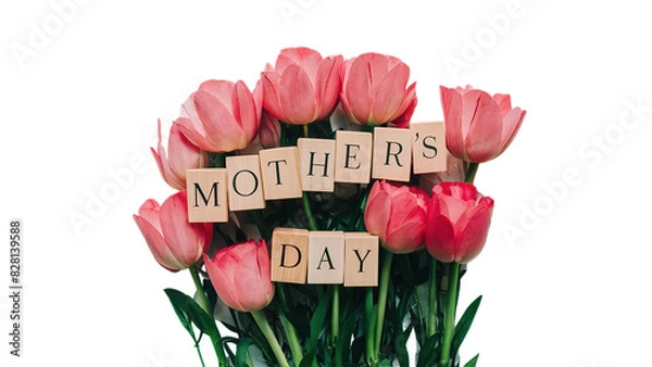 Obraz Happy Mother's day isolated on transparent background, Generative ai.