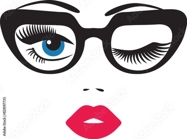 Obraz Vector Pretty Woman