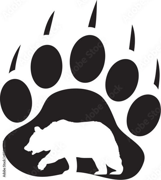 Fototapeta Vector Bear Paw
