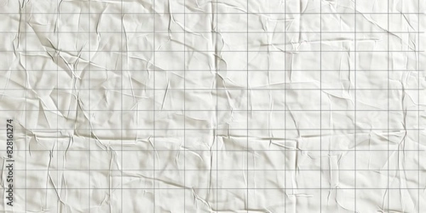 Fototapeta Clean white backdrop featuring an array of lines and sporadic dots, offering a modern and sophisticated design element. Minimalist graphic concept