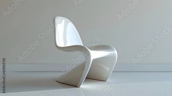 Fototapeta Minimalist Designer Chair: A Modern of Simple Elegance