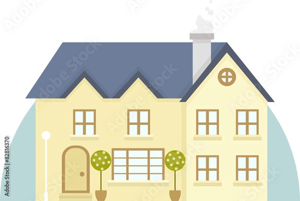 Obraz vector two story house icon