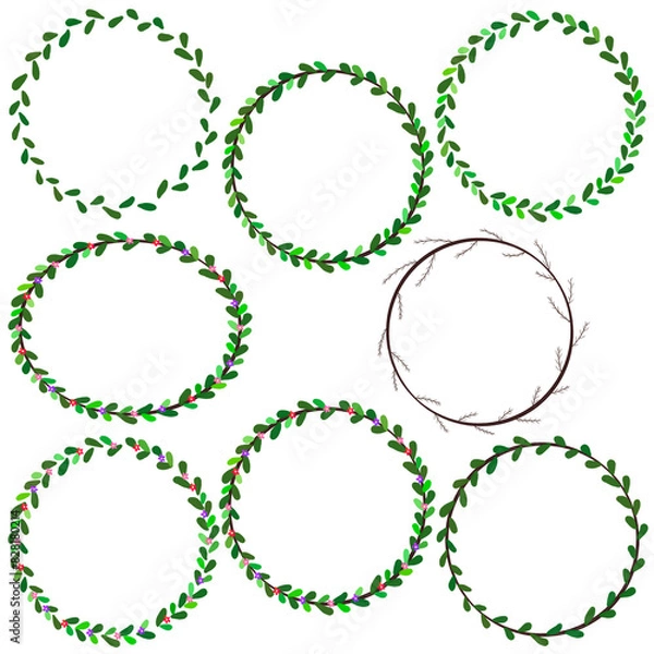 Obraz set of round frames