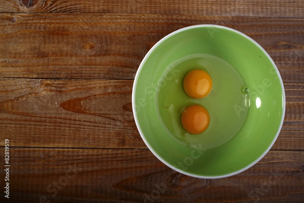 Fototapeta Eggs on plate