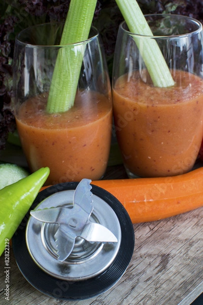 Obraz Blended vegetable and fruits