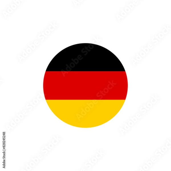 Fototapeta Round Germany flag emblem design element